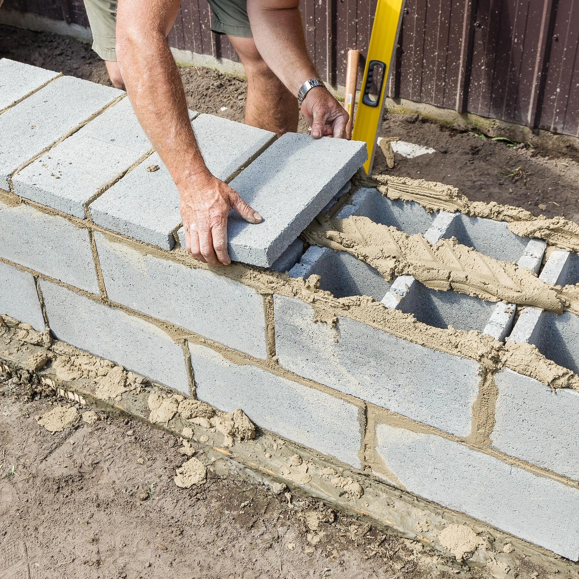 Step 6: Use block caps to top off your bench.