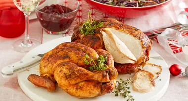 Roast chicken with sage and onion