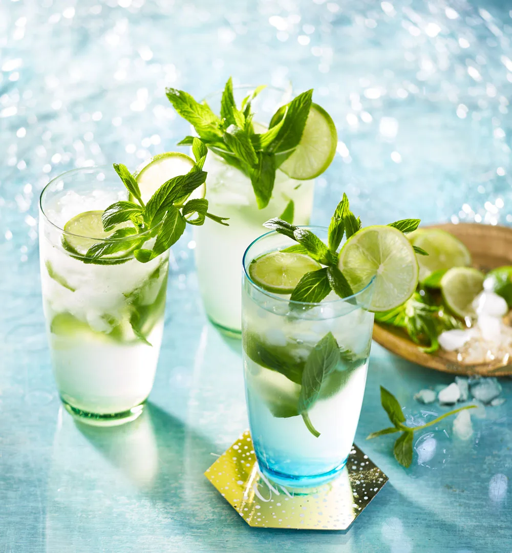 Mint, lime and coconut mojito recipe