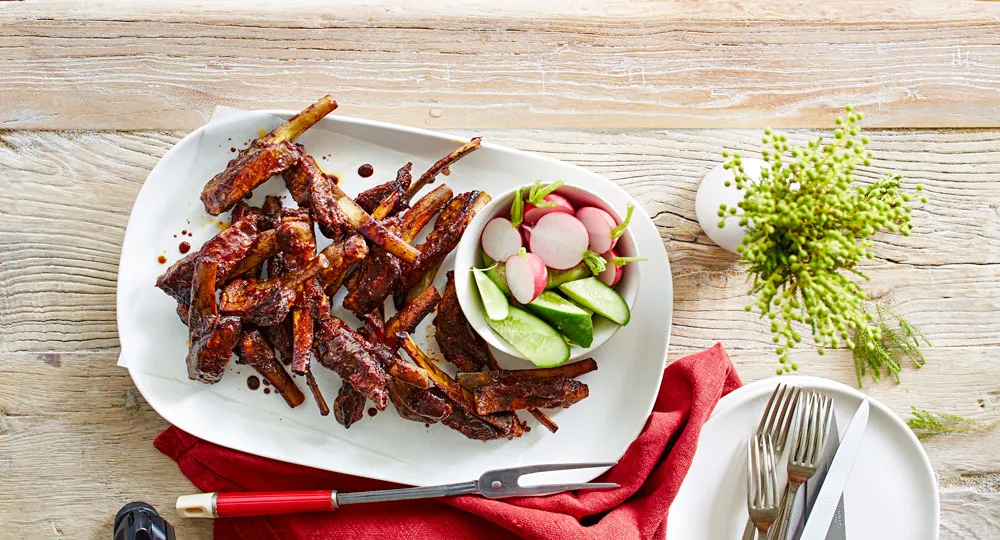 Lamb ribs with miso, chilli and dark ale - Better Homes & Gardens Australia