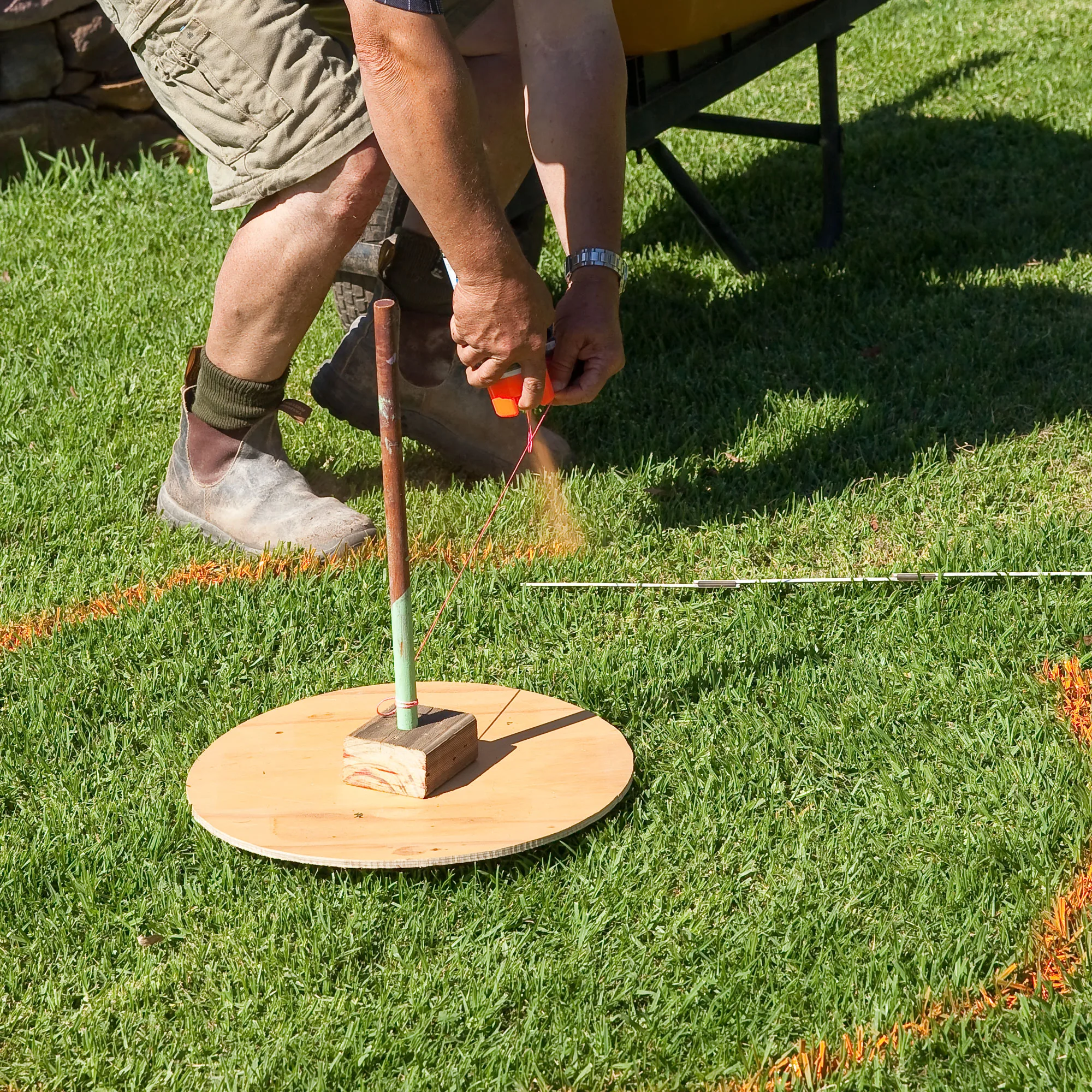 Dry stone fire pit