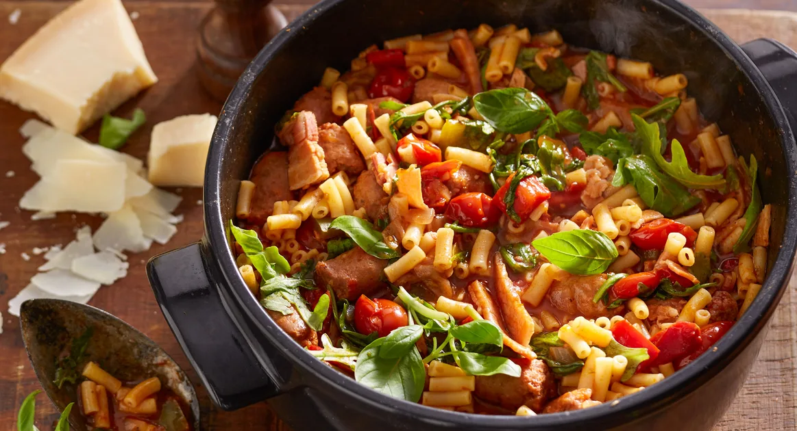 Easy step-by-step Italian beef sausage macaroni - Better Homes & Gardens Australia