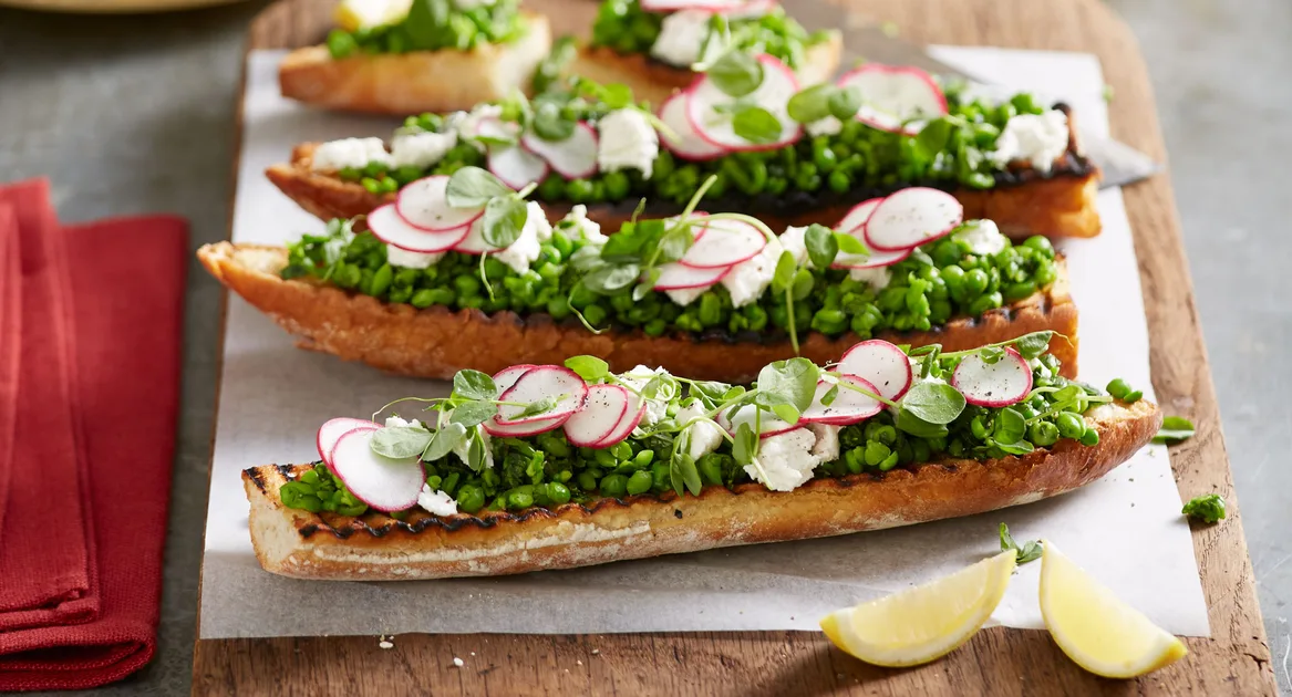 Herbed pea and Persian feta toasties - Better Homes & Gardens Australia
