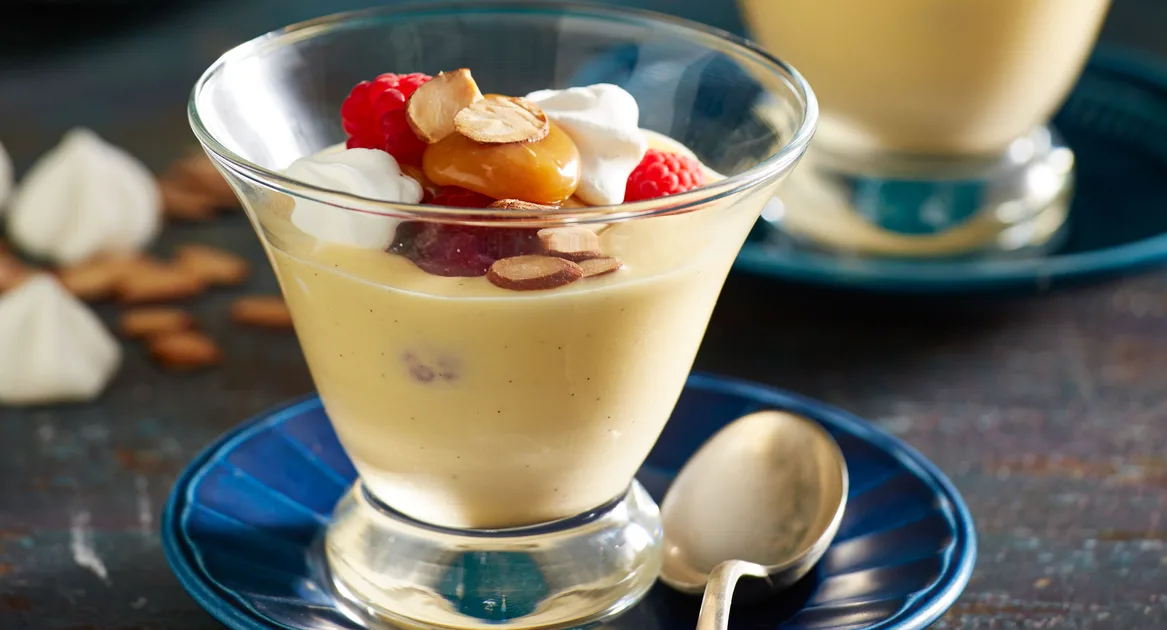 Lemon-vanilla custard with caramel sauce - Better Homes & Gardens Australia