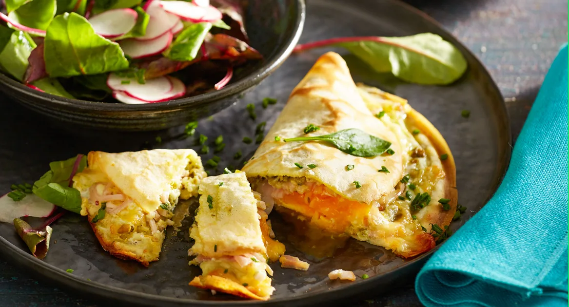 Ham, cheese and egg crepes - Better Homes & Gardens Australia