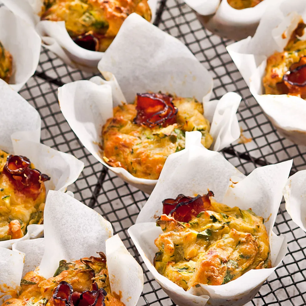 Ham and zucchini snacks