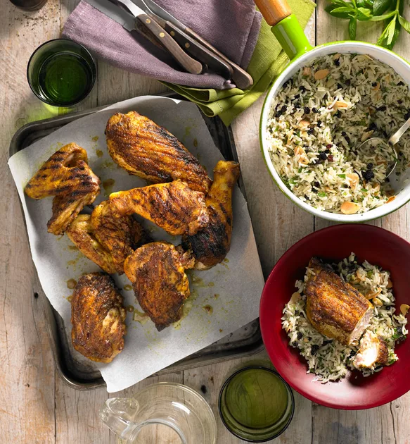 Aromatic chicken with studded pilaf - Better Homes & Gardens Australia