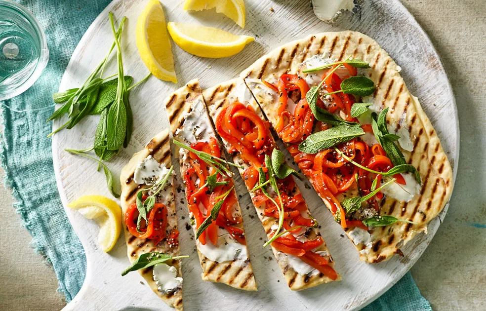 Yoghurt bread with capsicum and goat’s cheese - Better Homes & Gardens Australia