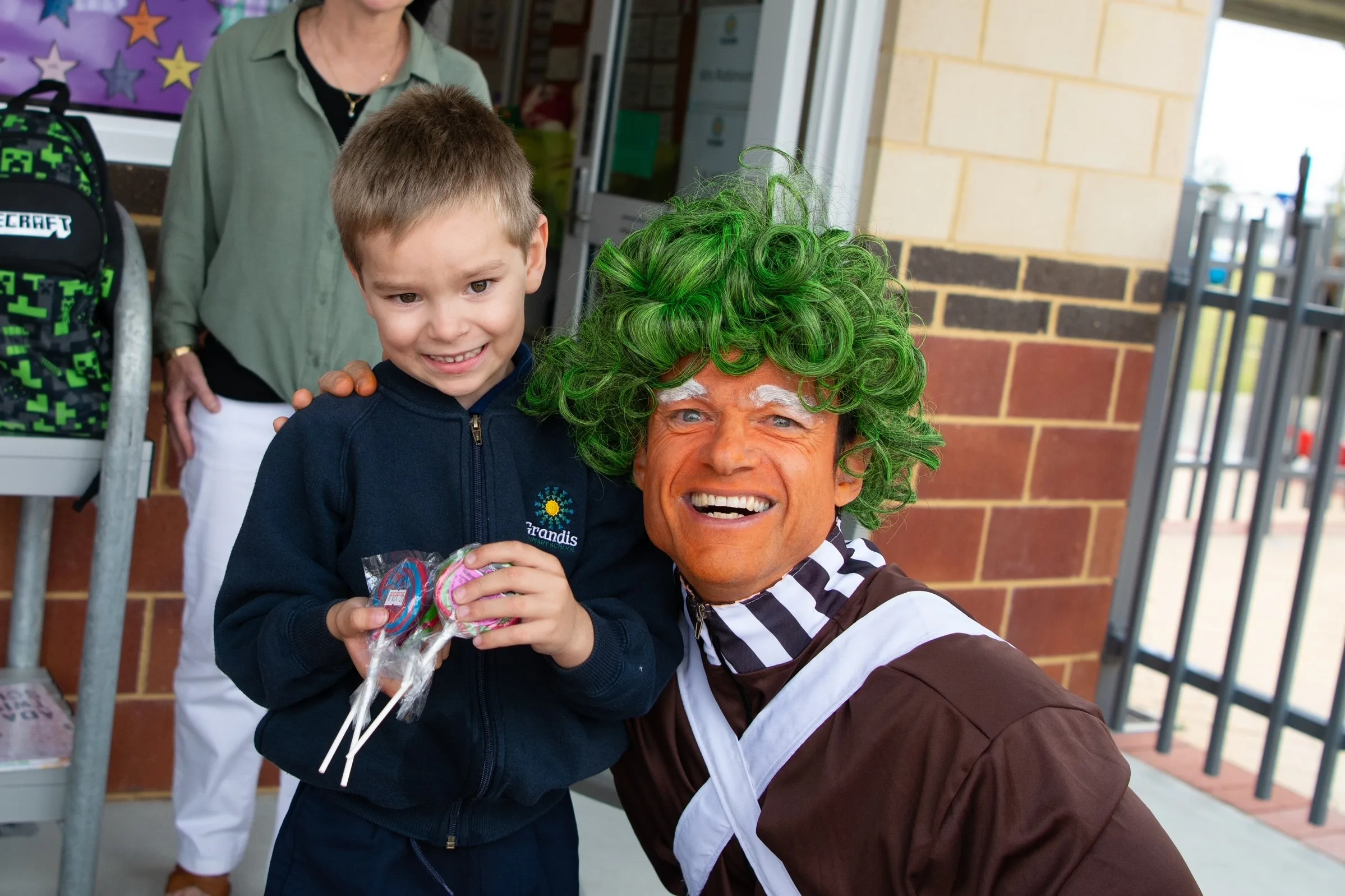 Photo of school boy with oompa loompa