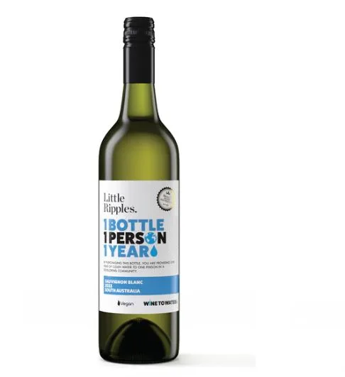 A bottle of Little Ripples sav blanc