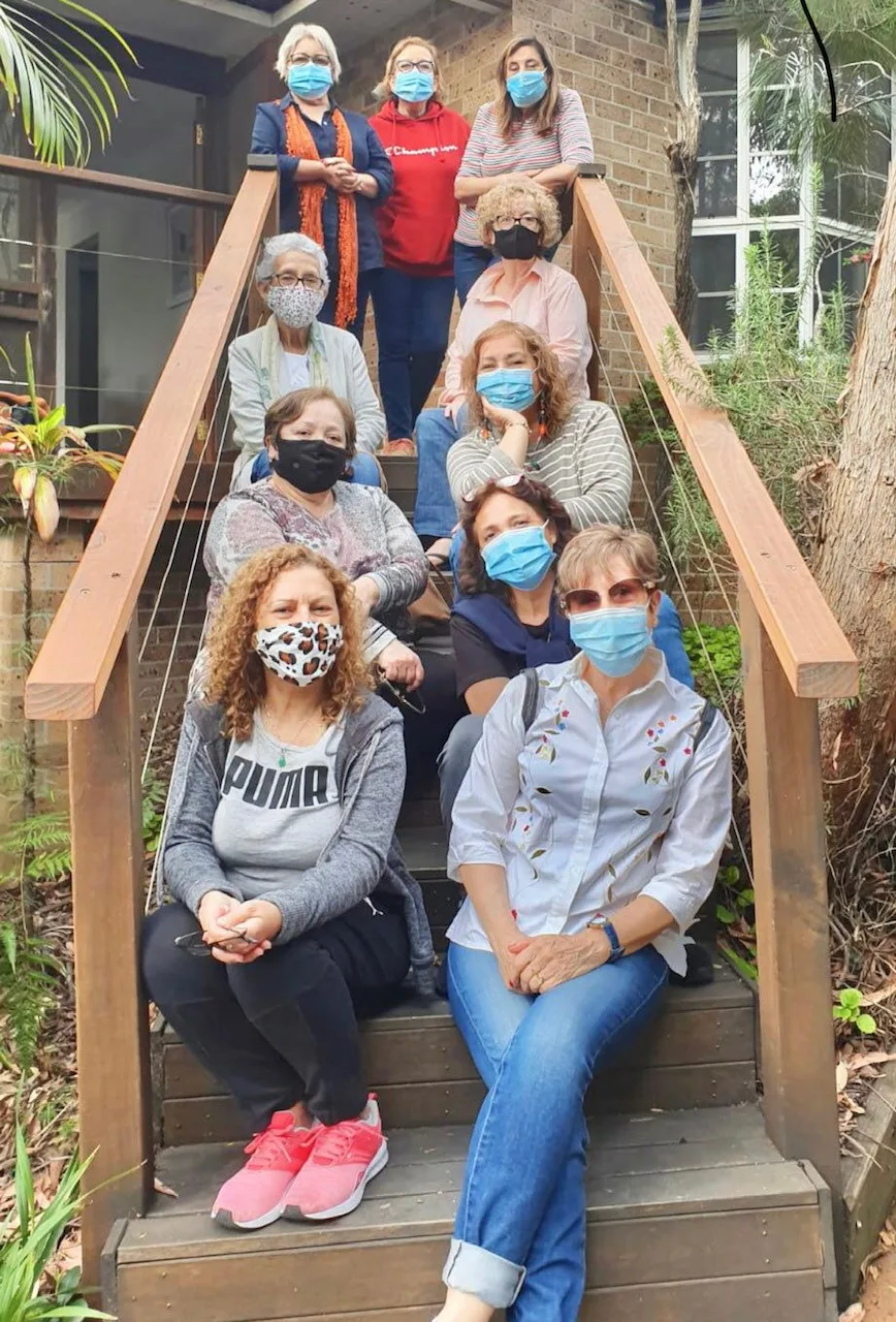 Women wearing Covid masks