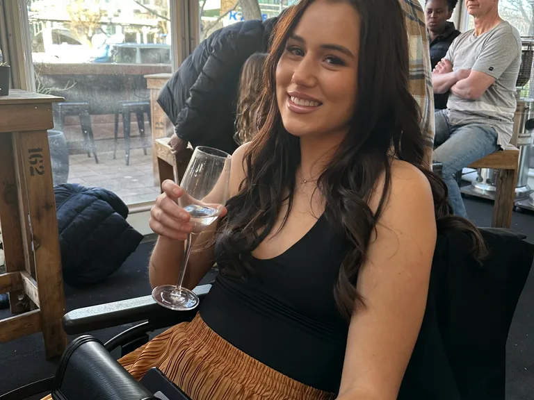 Photo of woman celebrating her 21st birthday after a freak accident
