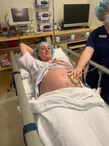 Demi Hudd in hospital