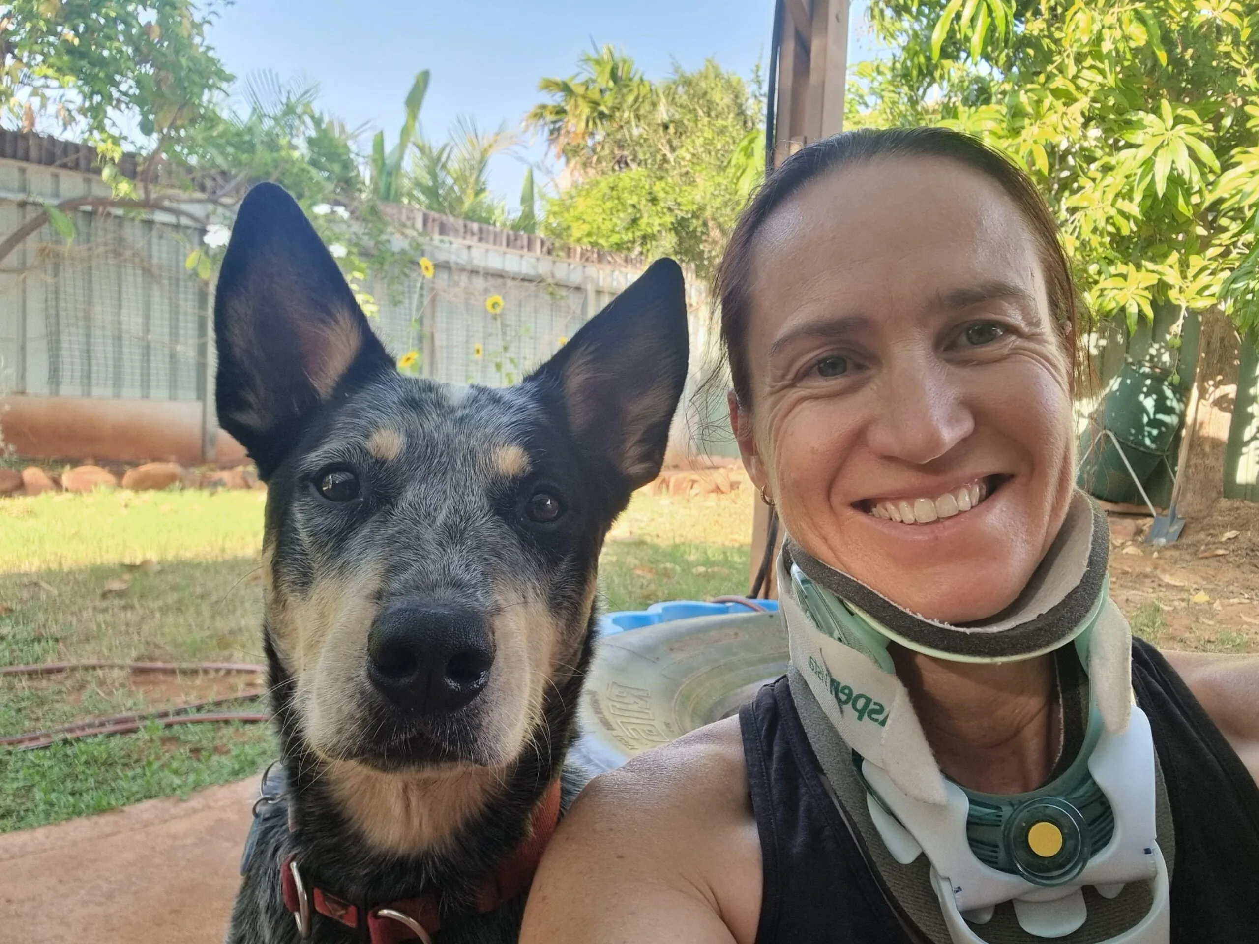 Jane Errey and dog Clancy