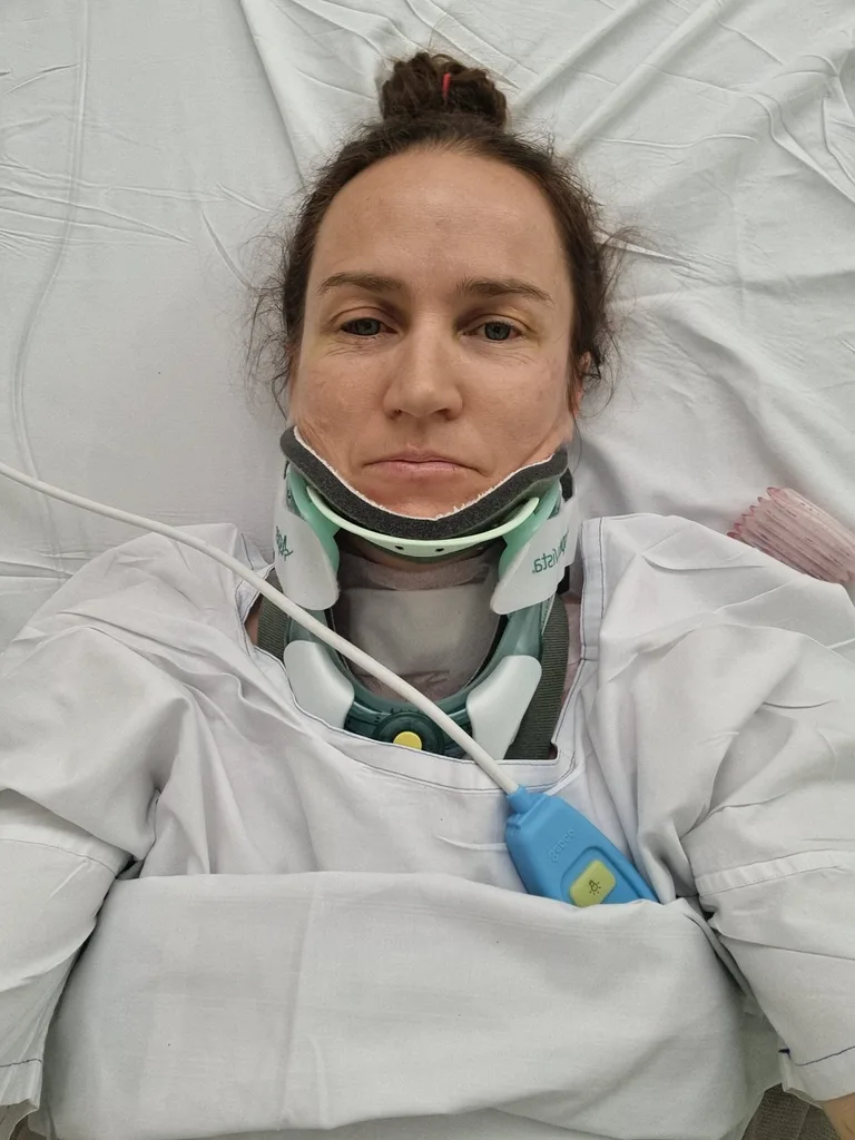 Jane Errey after surgery