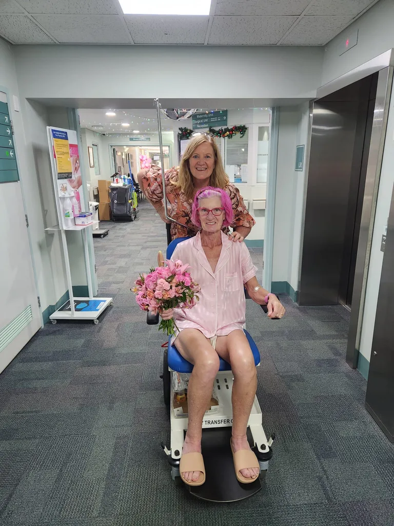 Image of two women recovering in hospital