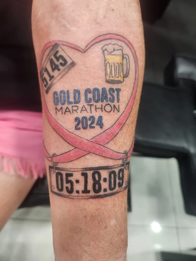 Image of marathon tattoo