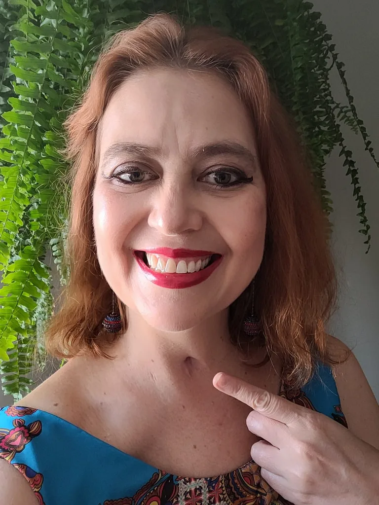 Image of woman with scar after being paralysed