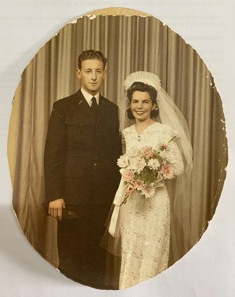 Image of bride and groom on their wedding day