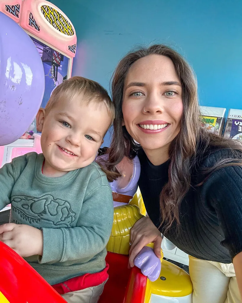 Image of mum and son