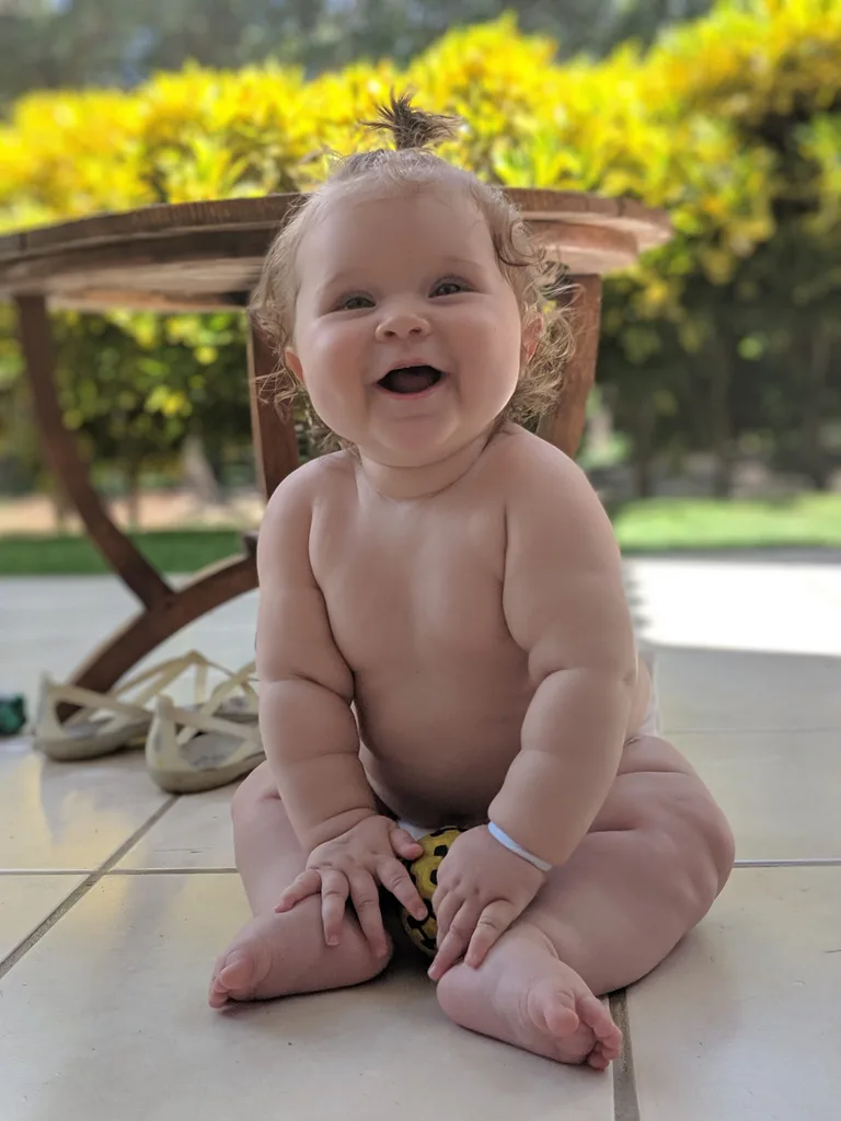 Tallulah as a baby in 2019