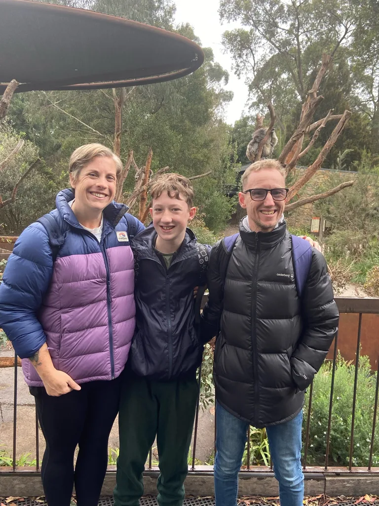 Sarah with her family