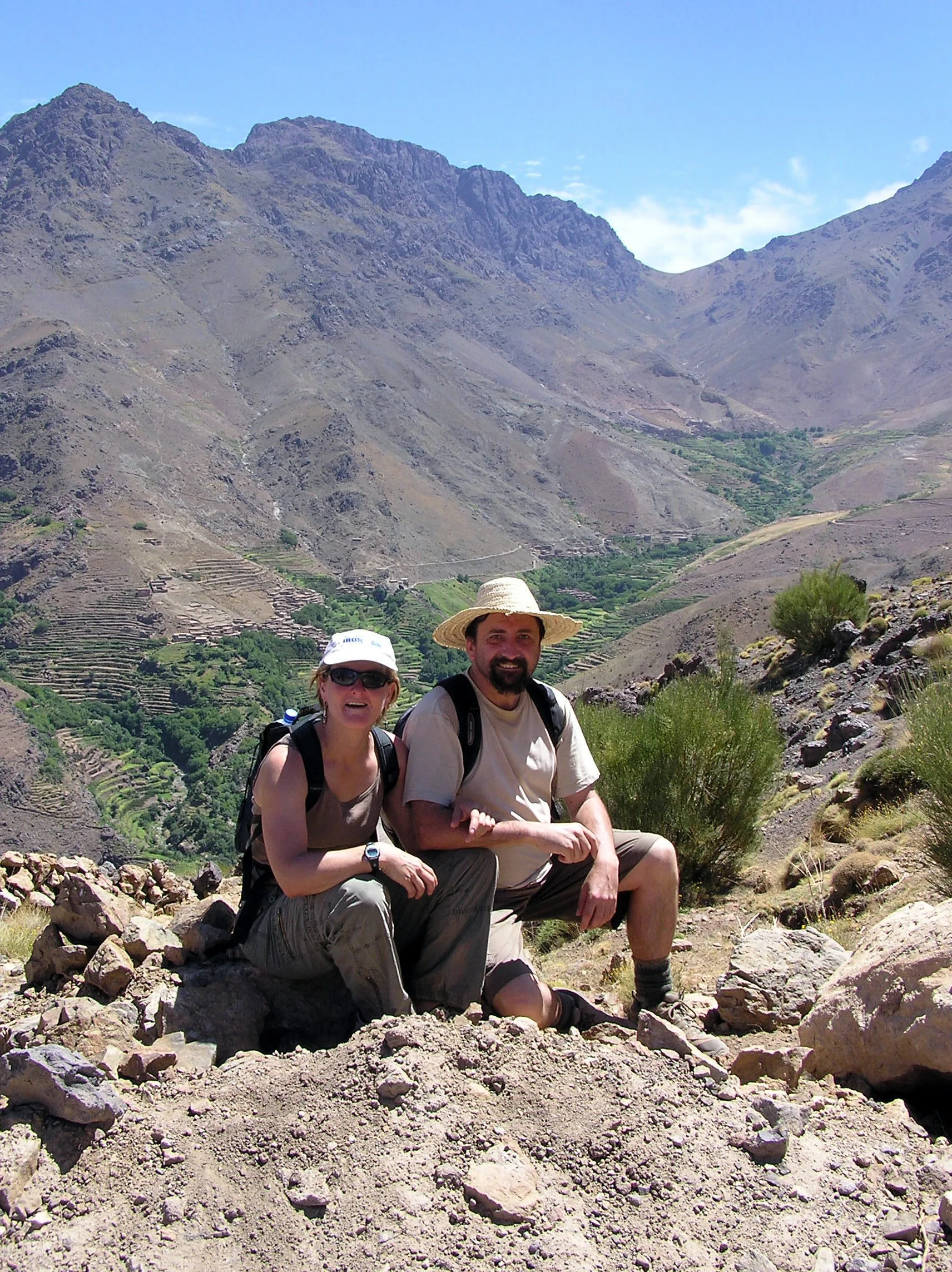 Image of couple hiking in Morocco