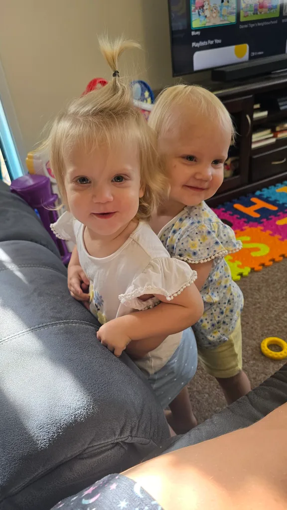 Photo of twin girls
