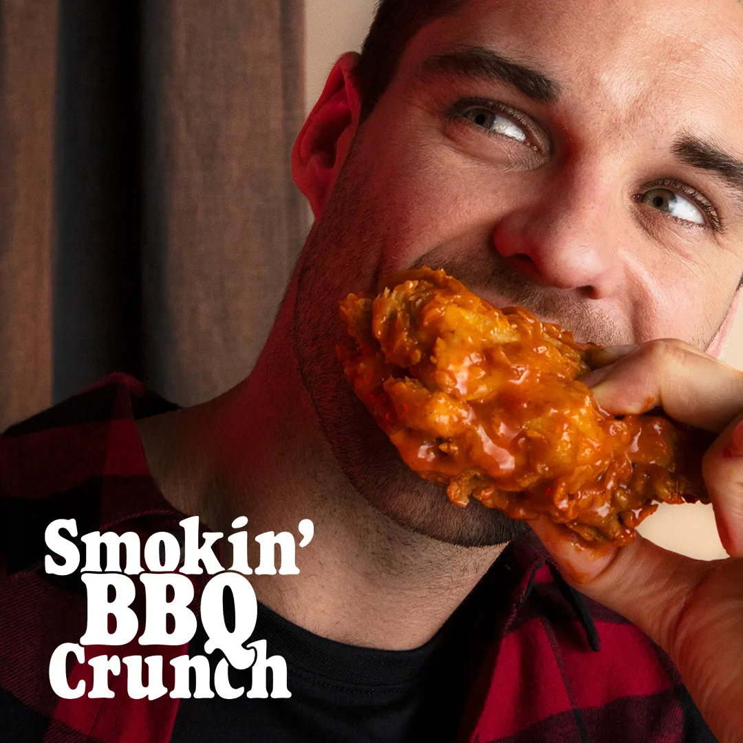 People eating fried chicken