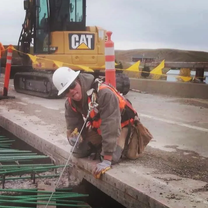 man working on bridge