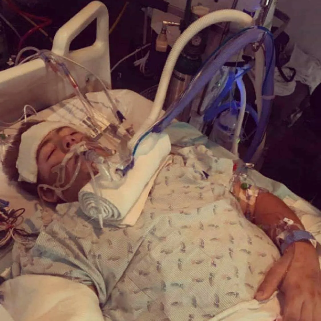 man in hospital