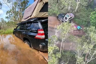 Images of friends stranded in the Aussie bush