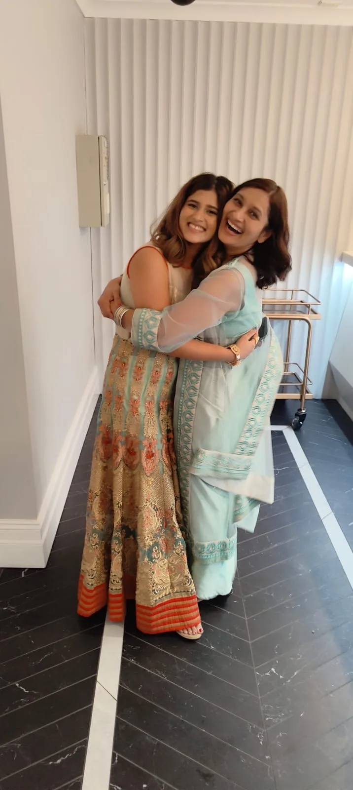 two women cuddling