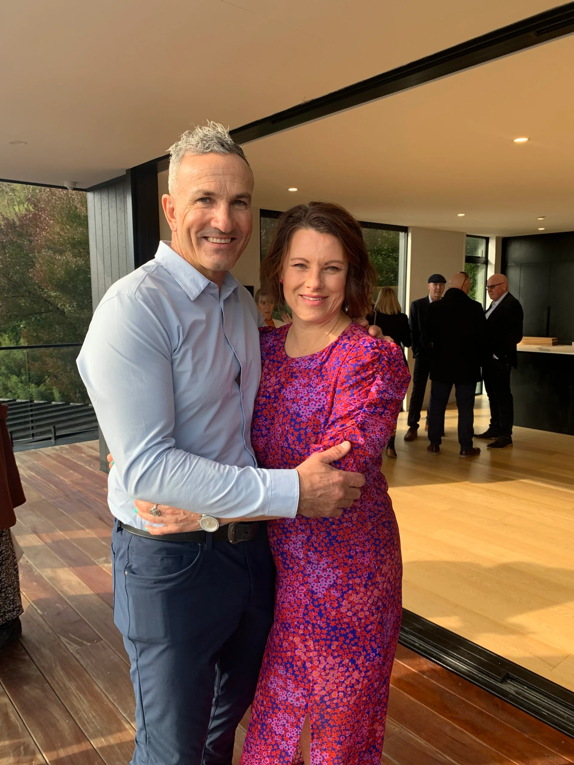 Image of happy couple after meeting at a funeral