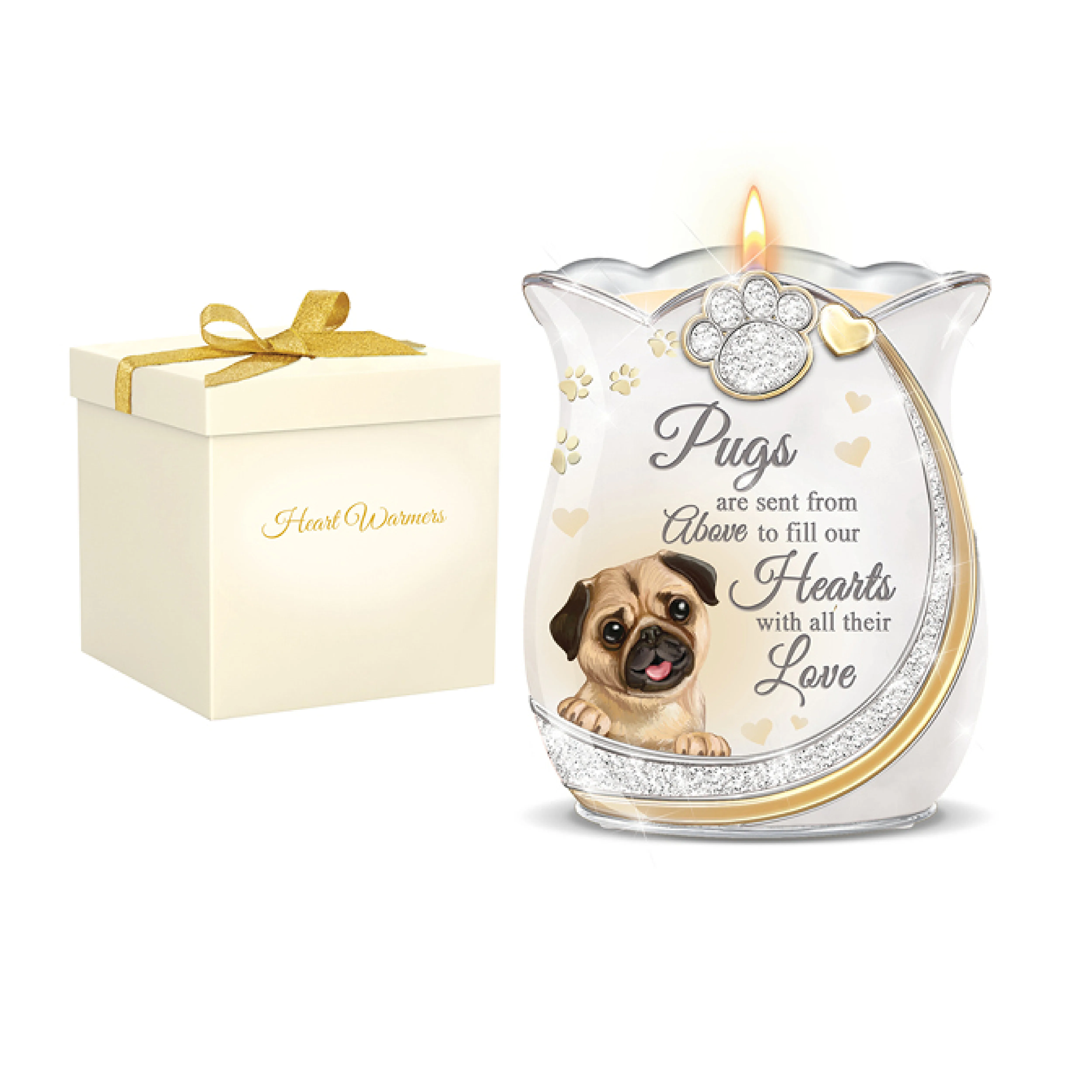 Personalised Gift Candle Holder Dog Lovers