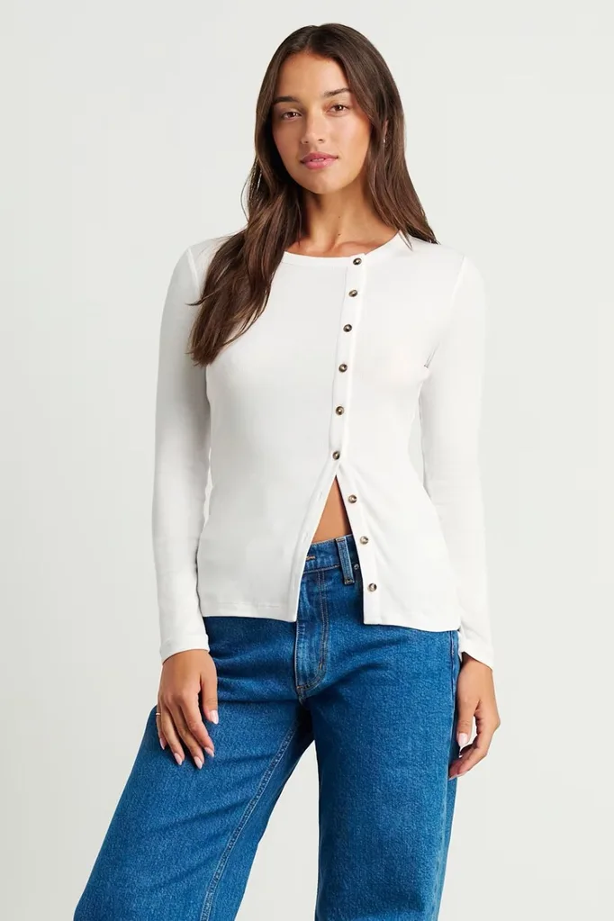 Jag white cardigan
