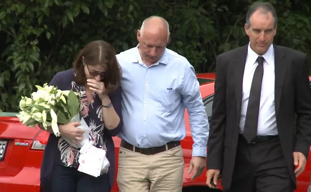 Debbie and her husband Gary visiting the site