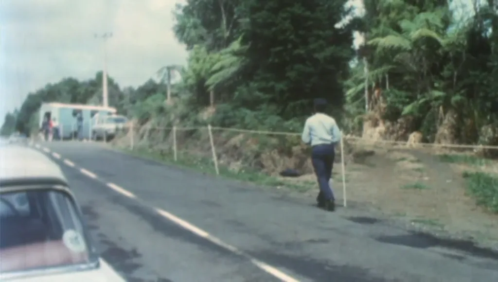 Police at the crime scene in 1976 after Tracey Ann Patient was murdered.