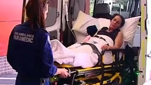 woman on stretcher