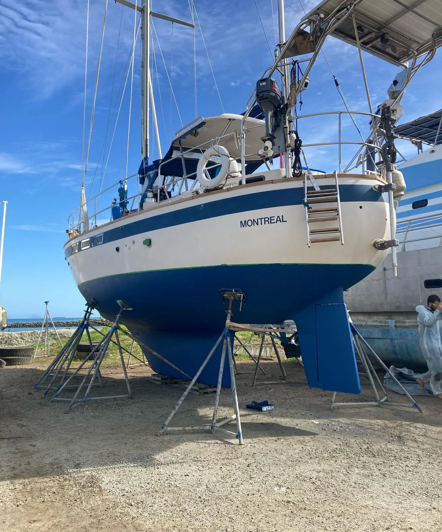 boat on land