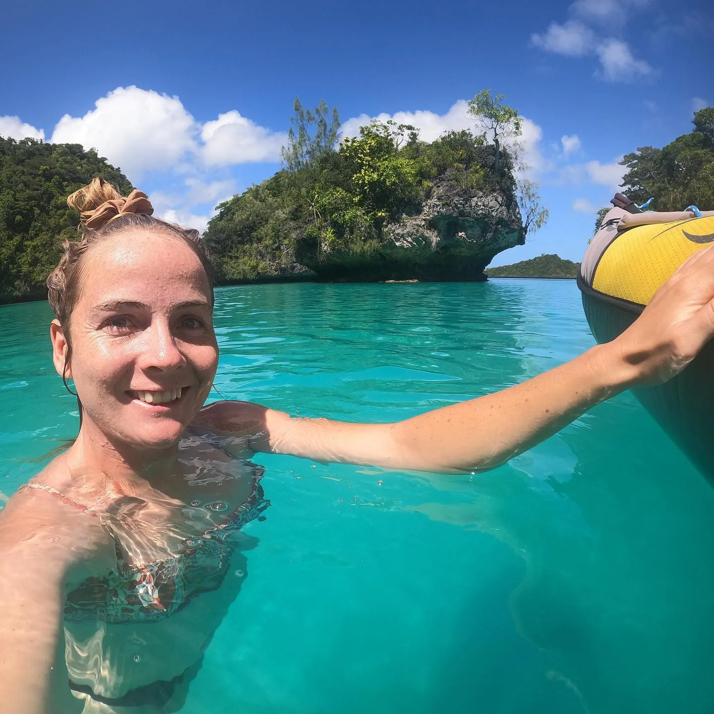 woman in the ocean