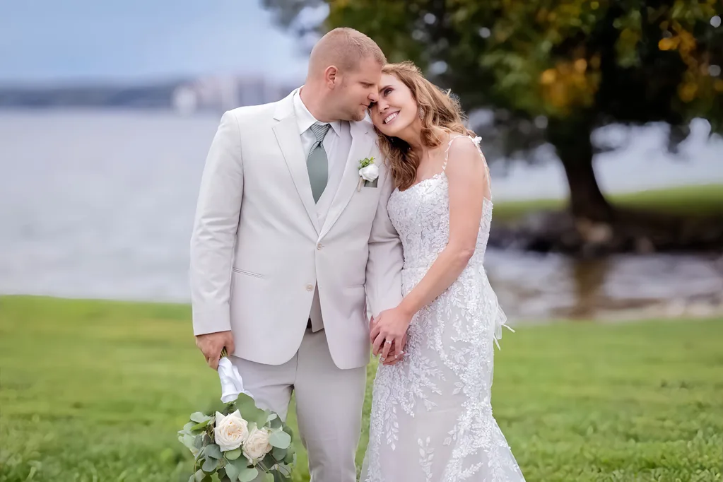 Travis and Jennifer on their wedding day