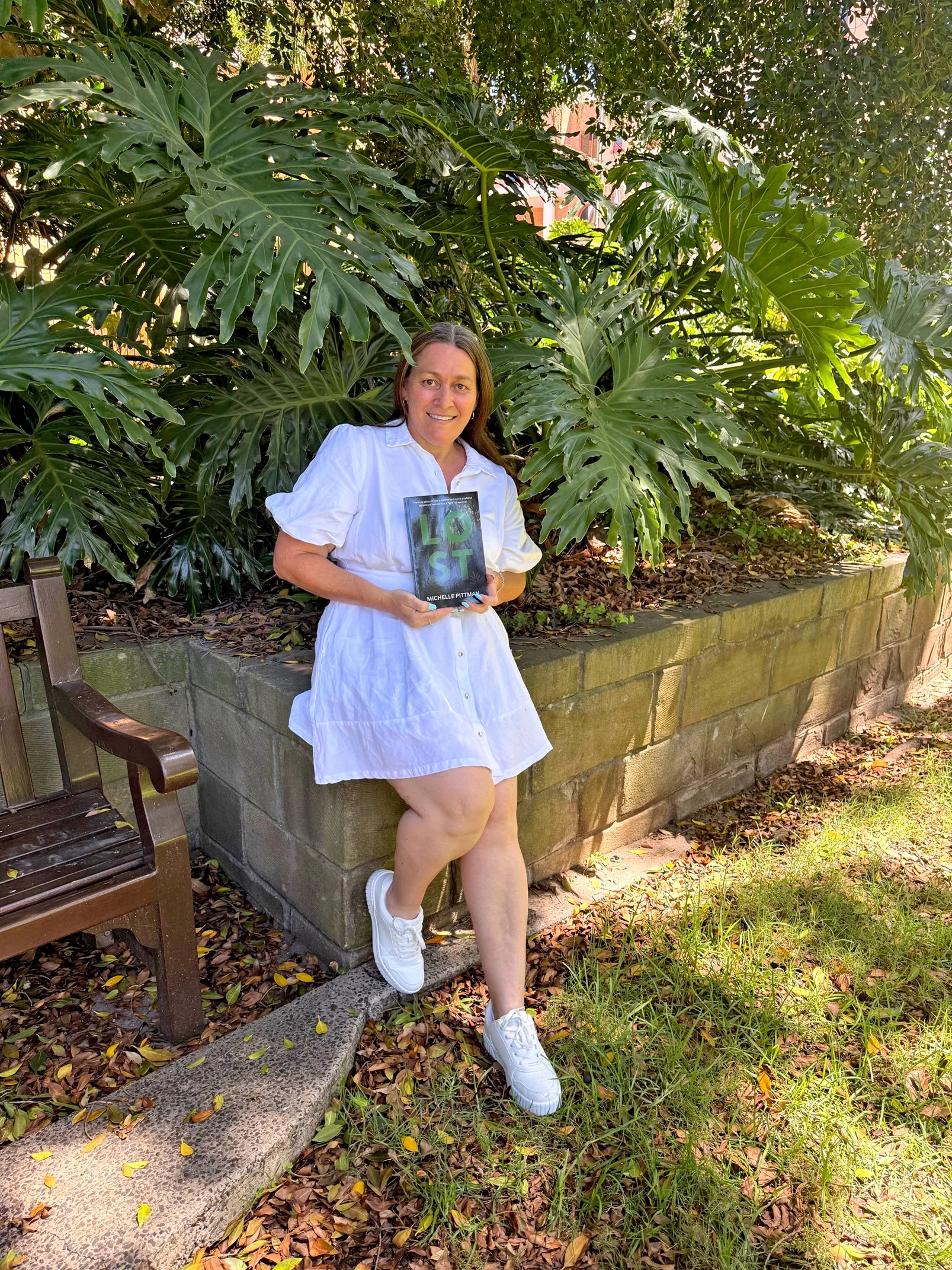 Woman holding book