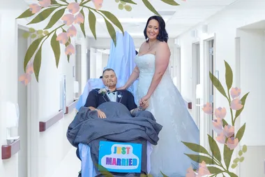Ebony and Chris' wedding in the ICU
