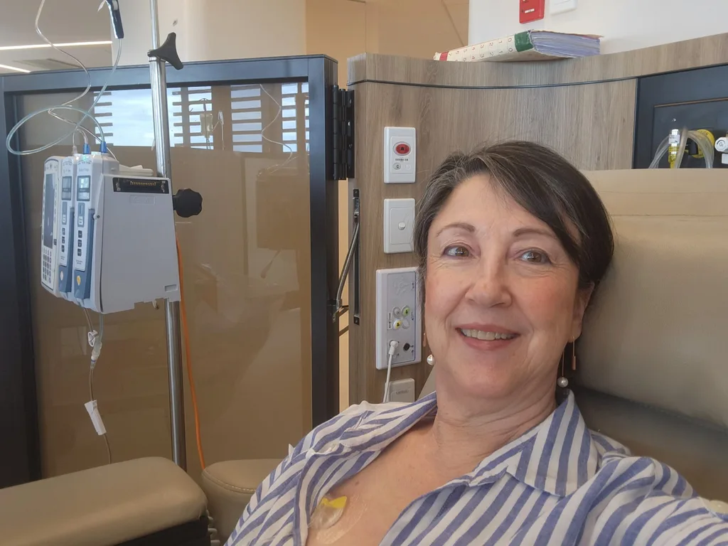 Image of woman undergoing receiving chemotherapy