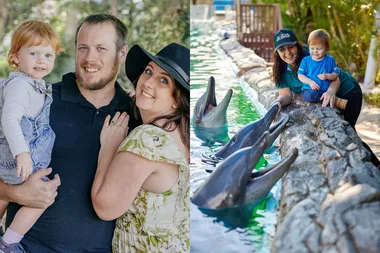 Image of family living in a wildlife sanctuary