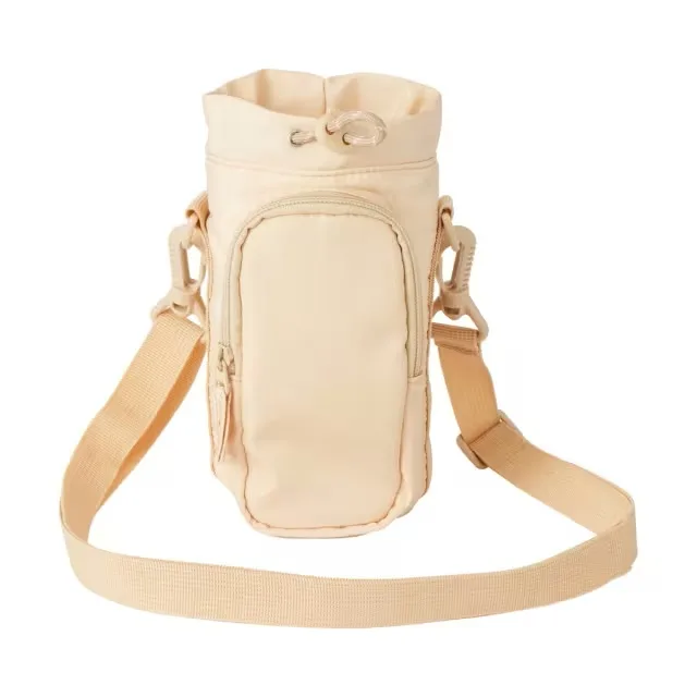 Picture of a cream coloured bag designed to hold a bottle