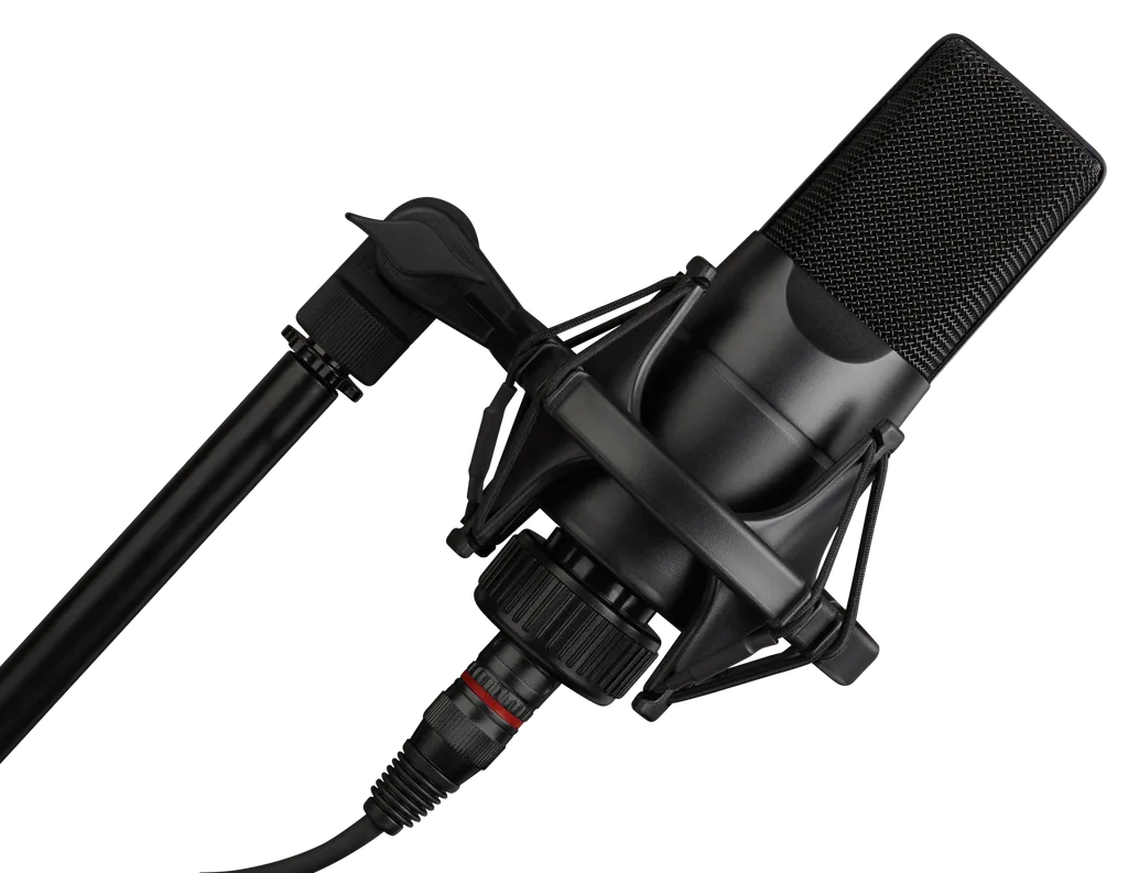 A black microphone