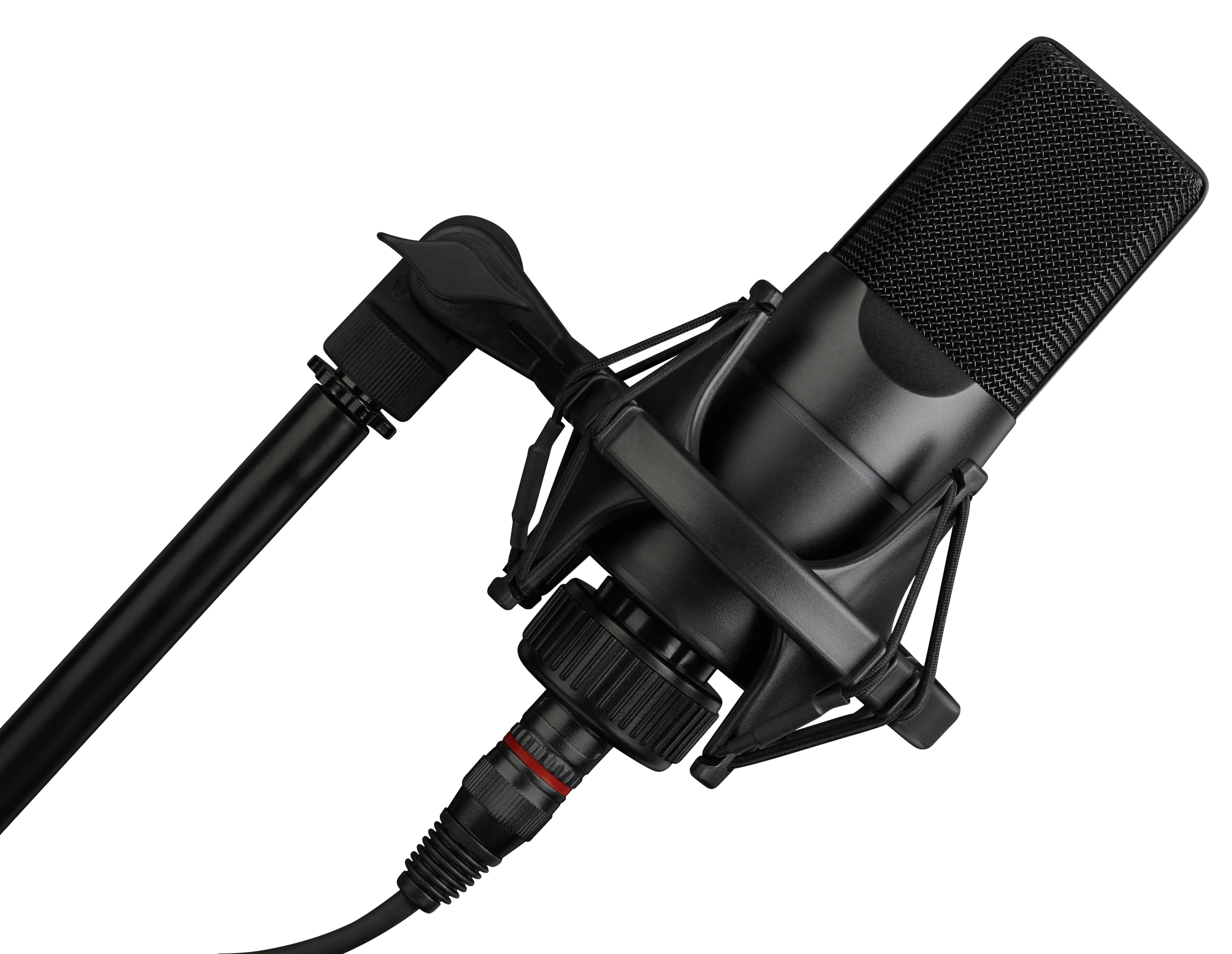 A black microphone
