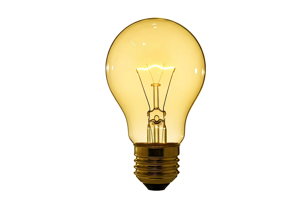 A yellow light globe